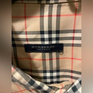 Authentic Burberry London Long Sleeve Button Dress Shirt.